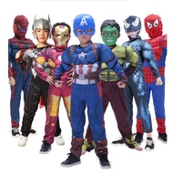 Instock Kid Costume Super Hero Great Avenger Iron Man/SpiderMan/Hulk Stuffed 3D Costume for Cosplay, Halloween etc