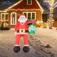[vsrhkq] Christmas Inflatable Santa Outdoor Decoration Lighted Blow up Santa for Hall