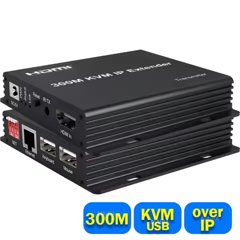 HDMI KVM Extender over IP Rj45 cat6 cable 300M HDMI USB KVM Ethernet Extender via Network Switch for