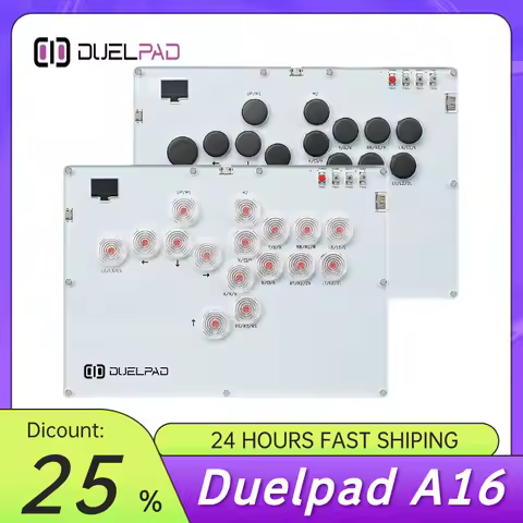 Duelpad A16 Stickless/All-button Controller Hitbox For Fighting Game Stick Arcade Joystick Pico GP20