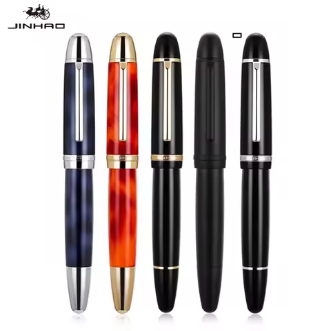Jinhao X169 Resin Metal Fountain Pen No.8 EF/F/M Nib Writing Ink Pen Calligraphy Stationery Office S