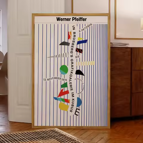 Modern Werner Pfeiffer Abstract Stripe Wall Art Prints Canvas Painting Poster Picture Waterproof For