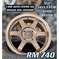 NEW RIM TE37 14 INCH FOR VIVA AXIA MYVI SAGA FLX BLM BEZZA