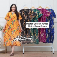 ( PAKET BUNDLING 5 pcs ) Daster Jumbo LD 120 cm Bahan Katun Rayon Mikro Adem Kancing Depan Motif War