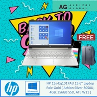 HP 15s-Eq1017AU 15.6'' Laptop Pale Gold ( Athlon Silver 3050U, 4GB, 256GB SSD, ATI, W11 )