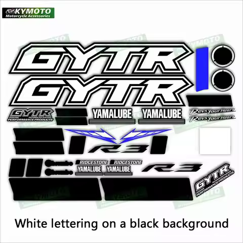 For YZF-R3 YZF R1 R1M R3 R6 R7 GYTR motorcycle accessories sticker fuel tank fairing decoration full