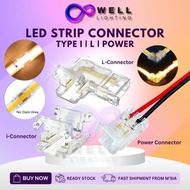 Penyambung Tanpa Jurang Jalur LED 2835 COB SMD LED Strip Gapless Power Connector Joint Accessories 8
