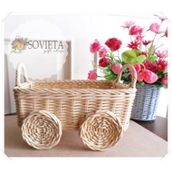 Rattan Basket Rattan Woven Basket Handmade Natural Rattan Basket