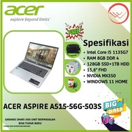 READY, LAPTOP ACER ASPIRE A515-56G-503S WITH 8GB RAM AND 128GB NVME