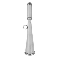 JIYAN2866 Silver Handheld Foghorn Removable Mouthpiece 304 Stainless Steel Marine Fog Horn Safety Eq