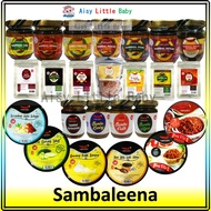 Sambaleena +🎁  Ready To Eat / ketuk / merah /penyet / ijo / tempoyak ikan bilis//bawang putih/ serunding ayam/ pantang ikan bilis lada hitam tempe peria rangup sambal itam