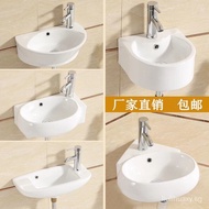 《Delivery within 48 hours》Sink Small Apartment Mini Balcony Wall-Mounted Small Bathroom Wall-Hung Basin Wash Basin Corner Ceramic Triangle WJG3