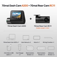 70mai Dash Cam A200 Dual-channel Record 1080P HDR 2 IPS Screen 24H Parking Monitor Car DVR A200 WIFI