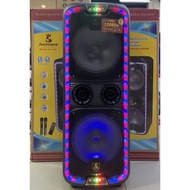 Avcrowns Karaoke CH-1292 12inchx2 TWS Function Wireless Bluetooth Speaker/Rechargeabe/15000w/2 Wireless Microphone