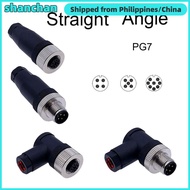 SHANC M12 Sensor Connector, Connector Male Female Socket M12 Aviation Plug, Waterproof Power Adapte 