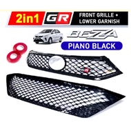 Perodua Bezza 2020 2025 GR Front Grill And Lower Grill With Glossy Black ABS Material