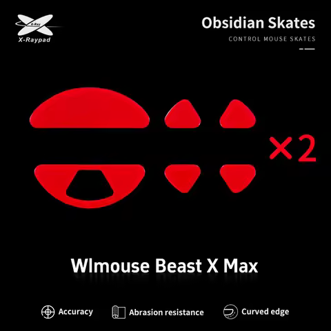 X-Raypad Obsidian Control Skates for Wlmouse Beast X Max