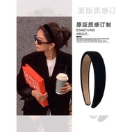 Fever Same Style Black Velvet Headband Autumn Winter High-End High Skull Face Small Headband Press H