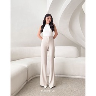 [Marveile] Ruel Cutbray Highwaist Pants / Flarecelana cutbray Wanita (SEAMLESS & SLIM CUT)