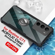 Casing Acrylic Clear Phone Case For Realme C71 C73 C75 C75X GT 7T 14X 14 Pro Plus 4G 5G Ring Stand H