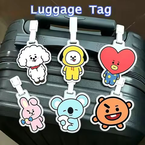 BT21 Luggage Tag Anti-Theft Luggage Box Label Travel Accessory Gift