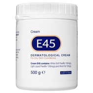 E45 Dermatological Moisturising Cream for Dry Skin and Eczema 500g
