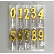 LILIN Gold Number Candles