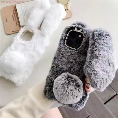 Soft Plush Case For Xiaomi Mi 5X 6X 8 9 SE 10 Ultra 9T Pro 10S 10i 10T Lite 5G A1 A2 A3 Warm Winter 