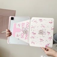 เคสไอแพด หมุนได้ 360° Air7 Air6 Gen11 ที่ใส่ปากกา หมีน้อย กระต่าย iPad Gen9 Pro11 12.9