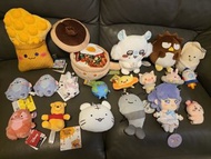 Plushiel Planet 香港小食系列公仔：雞蛋仔 & 煲仔飯 & 太空系列：火箭 & 地球 &太空人 & 月球 & 飛船、Sanrio XO 酷企鵝、生蠔bb、我係小忌廉、小白虎與黑虎蝦 To