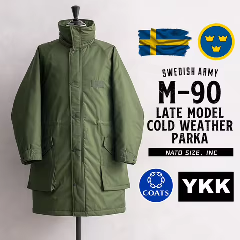 Swedish Public Polar Cold-Proof M90 Parka Windbreaker M51 Fishtail M65 Us Military Overcoat N3bl7 Co