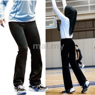 Slack Pants For Women Elastic High Waisted Baggy Straight Leg Jersi Flare Pants Seluar Perempuan Mus