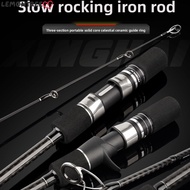 LEMONTREE Travel Jigging Rod, 3-Piece 6000g Max Load Carbon Rod, Professional MH 1.83-1.91m Ceramic 
