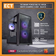 Tecware Forge M2 TG ARGB MATX Gaming Case - Black
