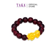 TAKA Jewellery 999 Pure Gold Mini Pixiu Beads Ring