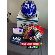 Arai Stella Hitam & Merah ram 3 logo tanam visor color free fullset