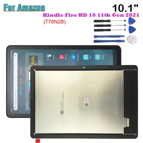 LCD For Amazon Kindle Fire HD 10 HD10 11th Gen 2021 10.1" T76N2B T76N2P LCD Display Touch Screen Dig