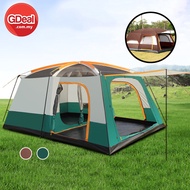 GDeal 8-12 Person Large Camping Tent Waterproof Outdoor Camping Tent With 2 Bedroom Compartment