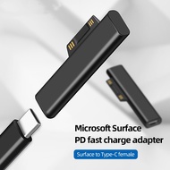 3A USB C PD Quick Charge Adapter Magnetic Converter for Microsoft Surface Pro 3 4 5 6 Book 1 2 GO Laptop