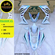 (STICKER TANAM/AIRBRUSH) RAPIDO COVER SET RS150R V1 20TH ANNIVERSARY (4) WHITE