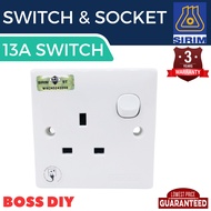 13A Single Switch Socket 13A Switch Lampu Electric Socket 13A Socket Plug Socket Dinding Wall Socket