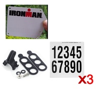 Custom Bicycle Racing Number Plate Decals Sticker Vittel Ironman Numbers DIY Road Bike Race Triathlon Plate Mount Bike Accessories