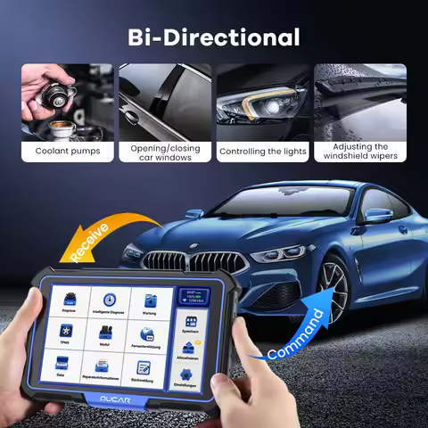 MUCAR VO8 Car Diagnostic Tools All System OBD2 Scanner 34 Resets Scan Tool ECU Coding Bi-Directional