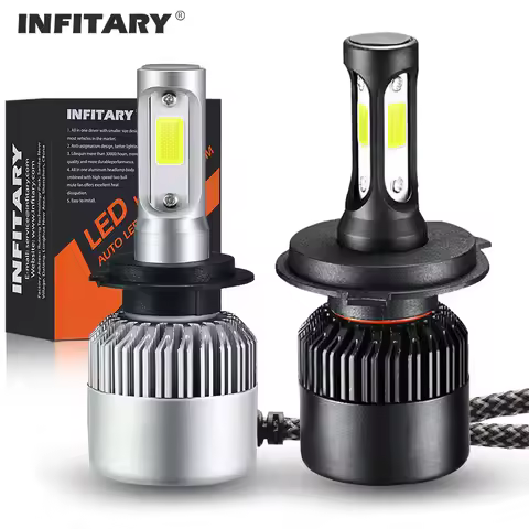 Infitary LED Car headlight H7 H4 H11 H1 9005 9006 H3 880 H13 9004 9007 72W 12V Lamp Auto Headlamp 65
