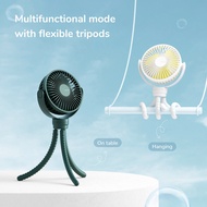JISULIFE 4000mAh Baby Stroller Mini Tripod Fan Baby Safe 720° Rotation Crib Fans