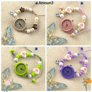 ANXSUN3 Bracelet Watch, Pendant Beaded Star Heart Chain Watch,  Dopamine Adjustable Quartz Watch Wom