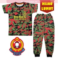 (7y-11Y) BOMBA HIJAU LUMUT COTTON BIG SIZE Sleepwear Boy Baju Tidur Budak Kanak Lelaki Pakaian Seragam Badan Uniform