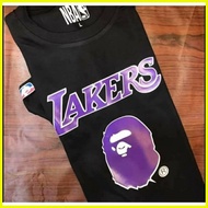 ♞LAKERS BAPE SHIRT HIGH QUALITY LOGO