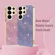 Casing For Samsung Galaxy S26 S25 S24 S23 Ultra S25 Edge A17 A07 A57 A37 Plating Glitter Camera Lens