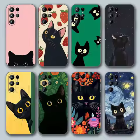 A Black Cat For Samsung Galaxy S26 Ultra Case Samsung Galaxy S26 Plus S 26 Liquid Silicone Cover Sam